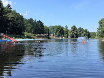 Ort Hamm Sieg Naturbad Sommer