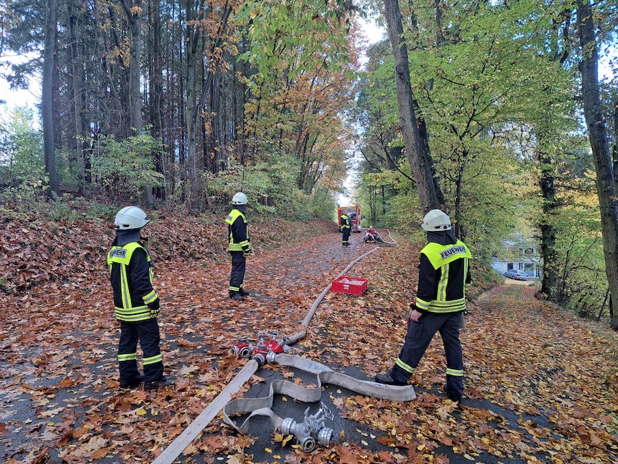 Feuerwehr Herbstwald Training