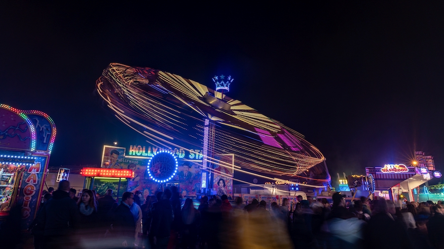 Freizeit Kirmes Dunkel