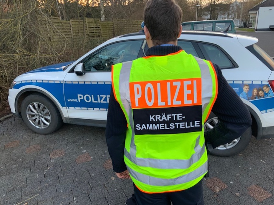 Polizei Beamter Sammelstelle