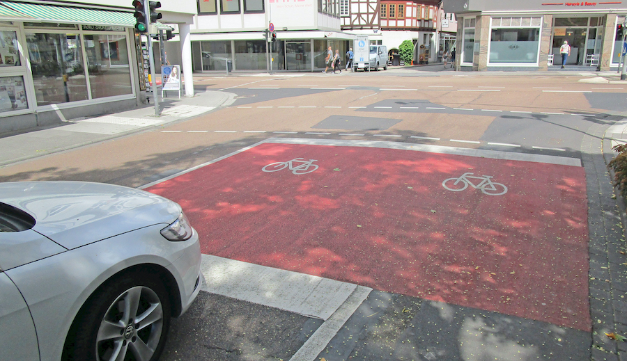 Verkehr Radweg Stadt Sommer