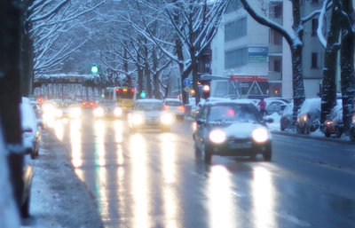 Symbol Autos Winter Straße Dunkel