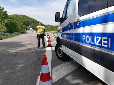 Symbol Bundespolizei Autobahn