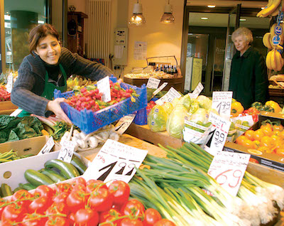 Symbol Handel Gemusestand Obst