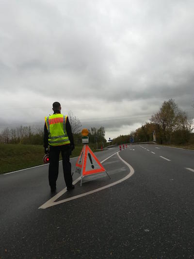 Symbol Kontrollposten Polizei