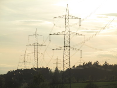 Symbol Strom Leitung Trasse