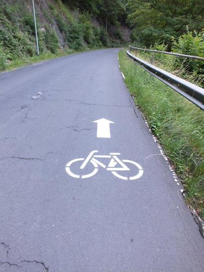 Symbol Verkehr Radweg